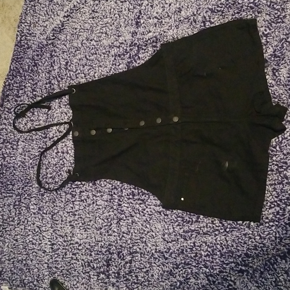 American Eagle Button Up Overall Shorts